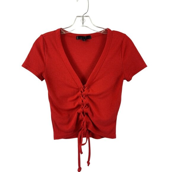 Faded Rose Tops - Faded Rose Women's Ruby Red Crop Top